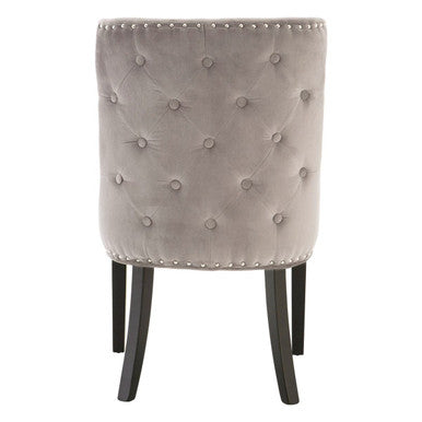 Regents Park Grey Velvet With Tufted Back Dining Chair