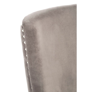 Regents Park Grey Velvet With Tufted Back Dining Chair
