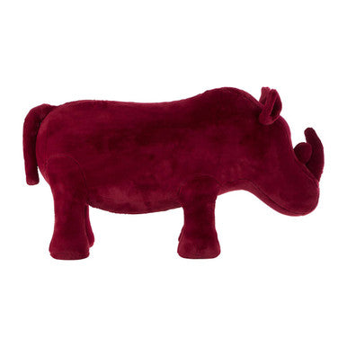 Jungle Safari Kids Maroon Rhino Animal Stool