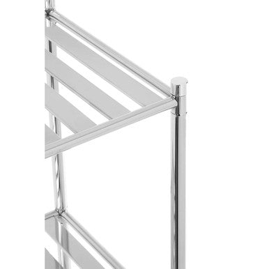 Micah 3 Tier Chrome Shelf Unit with Rubber Feet