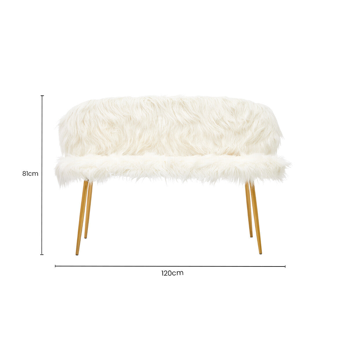 Sienna Sofa With Gold Finish Legs