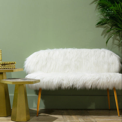 Sienna Sofa With Gold Finish Legs