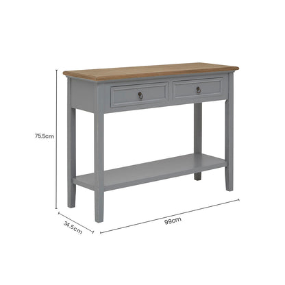 Henley Antique Grey Console Table
