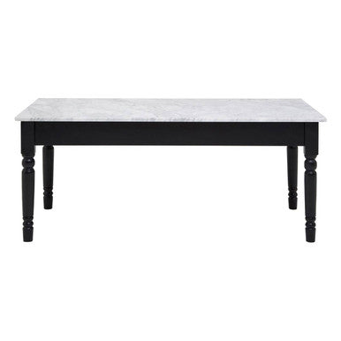 Henley White Marble and Black Frame Coffee Table