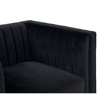 Farah Black Velvet Chair