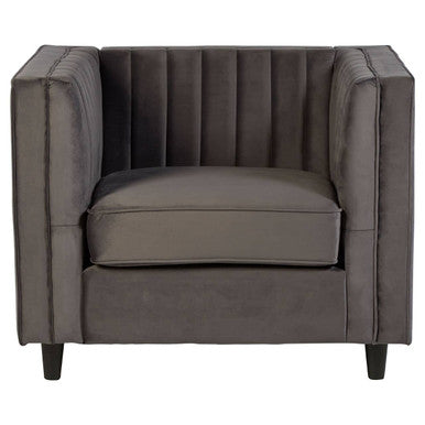 Farah Grey Velvet Chair