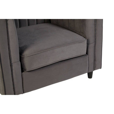 Farah Grey Velvet Chair