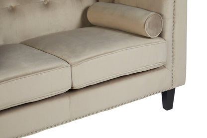 Felisa Two Seater Mink Velvet Sofa