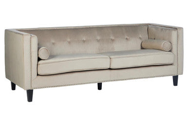 Felisa 3 Seat Mink Velvet Sofa