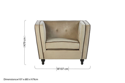 Ferris Mink Velvet Chair