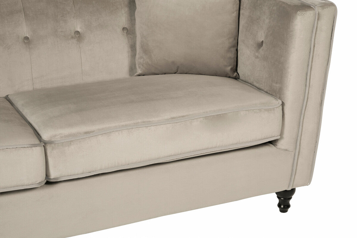 Ferris 3 Seat Mink Velvet Sofa