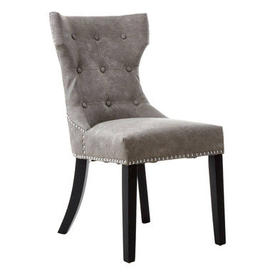 Daxton Grey Leather Effect Dining Chair