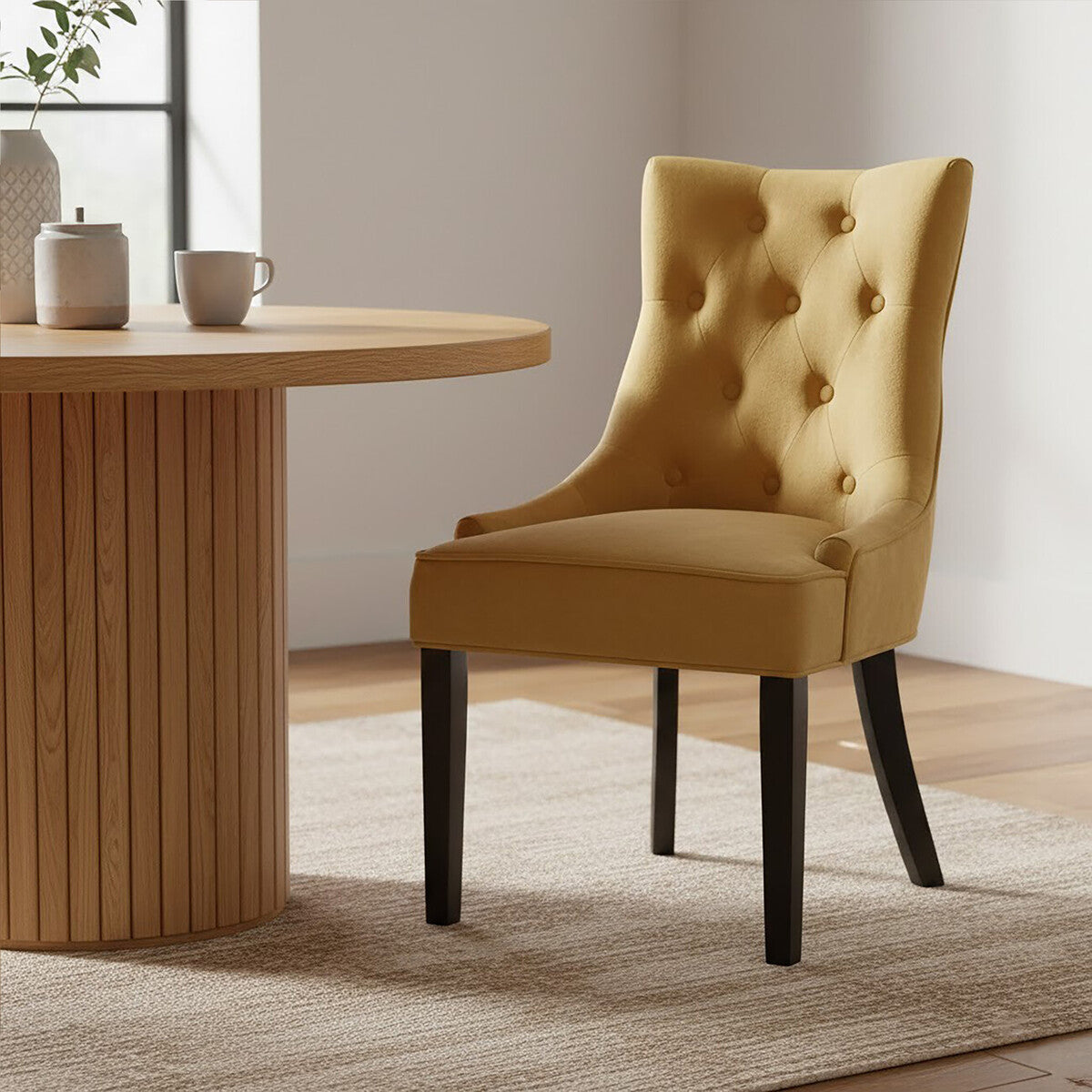 Daxton Ochre Velvet Dining Chair