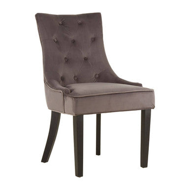 Daxton Storm Grey Velvet Dining Chair