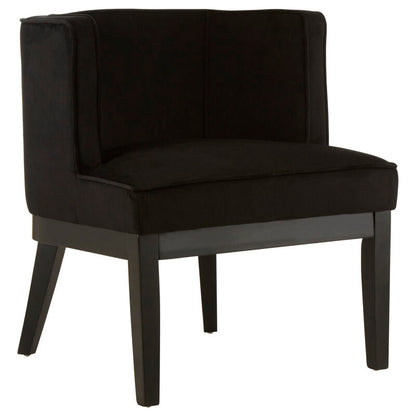 Daxton Black Velvet Curved Back Chair