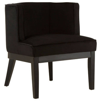 Daxton Black Velvet Curved Back Chair
