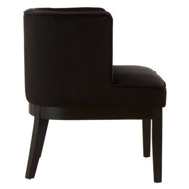 Daxton Black Velvet Curved Back Chair