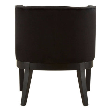 Daxton Black Velvet Curved Back Chair