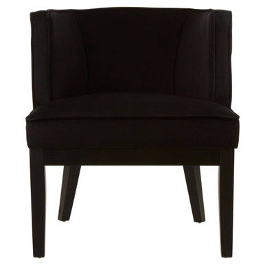 Daxton Black Velvet Curved Back Chair