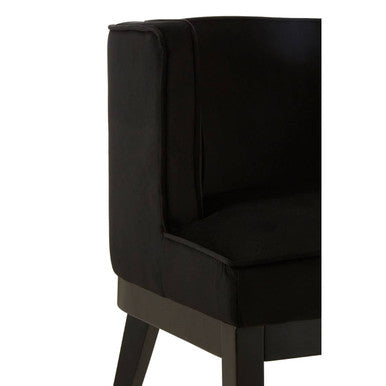 Daxton Black Velvet Curved Back Chair