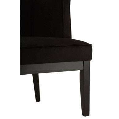 Daxton Black Velvet Curved Back Chair
