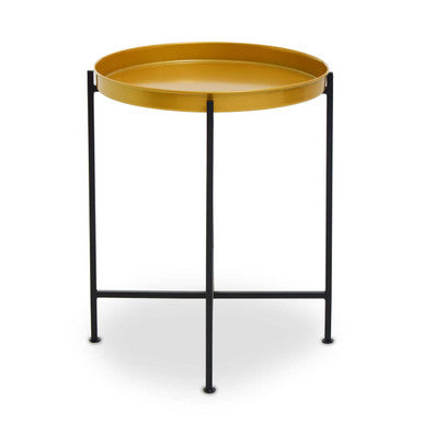 Hege Small Brass And Black Finish Side Table