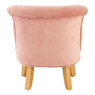 Estelle Pink Velvet Kids Chair