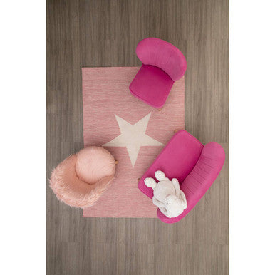 Kids Pink Faux Fur Chair