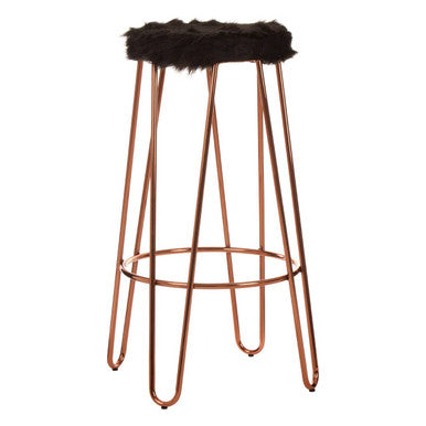 Faux Fur Hairpin Bar Stool | District