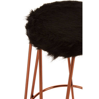 Faux Fur Hairpin Bar Stool | District