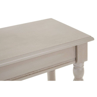 Grey Pine Wood Console Table with Spindle Legs and Bottom Shelf, Heritage