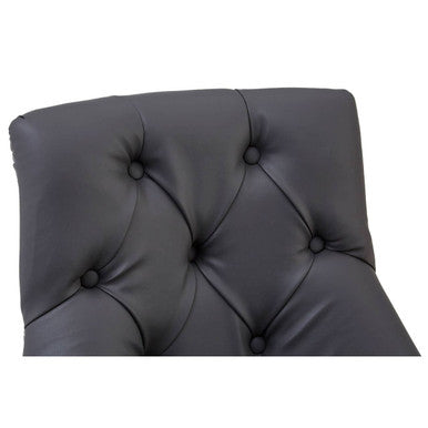 Regents Park Grey Faux Leather Bar Chair