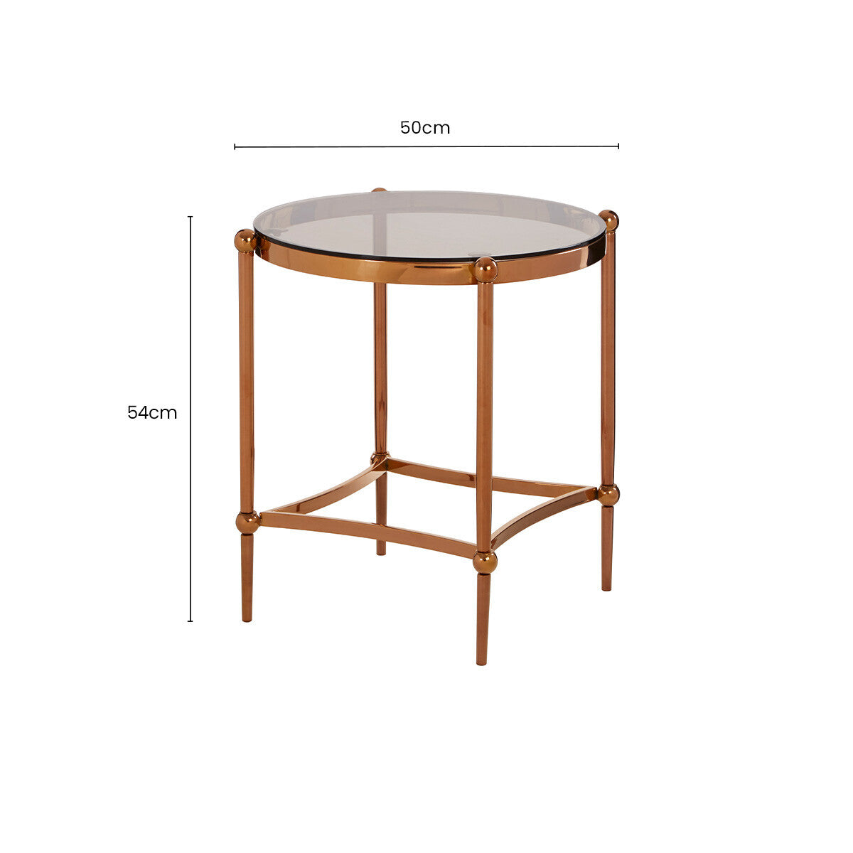 Forli Rose Gold Side Table