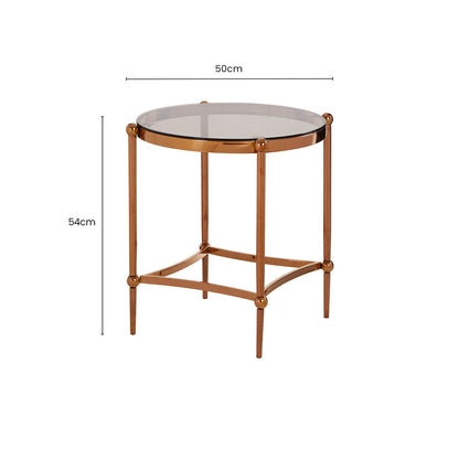 Forli Rose Gold Side Table