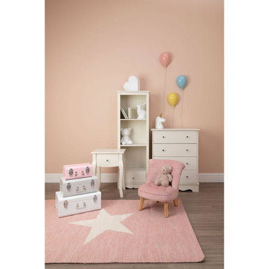 Set of Three Assorted Pink and Grey Storage Trunks | Parley