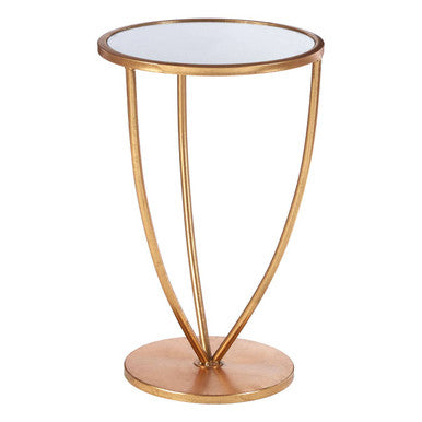 Marcia Mirror Top And Gold Frame Side Table