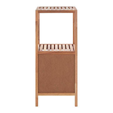 ARLA Two Tier Walnut Wood Bathroom Shelf Unit