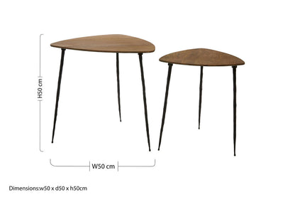 Gamelan Set Of 2 Nesting Side Tables