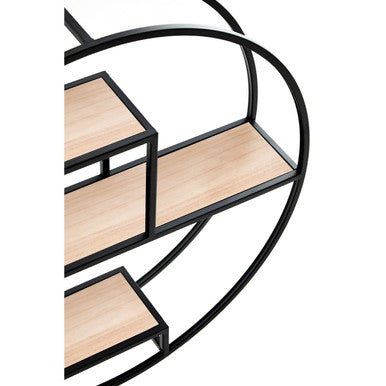 Brixton 3 Tier Round Metal Wall Shelf