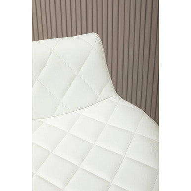 Stockholm White Leather Effect Seat Bar Stool
