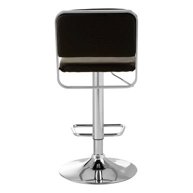 Stockholm Black Seat And Chrome Base Bar Stool