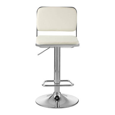 Stockholm White Seat And Chrome Base Bar Stool