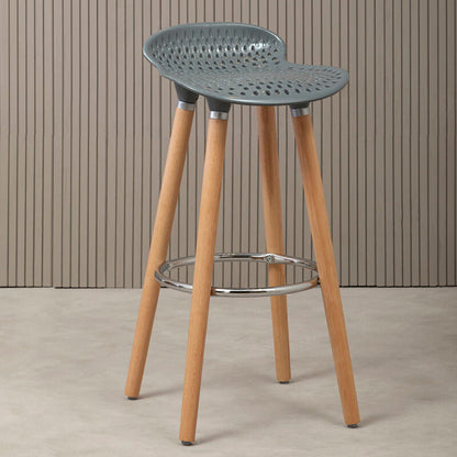 Stockholm Grey Pp Seat Bar Stool