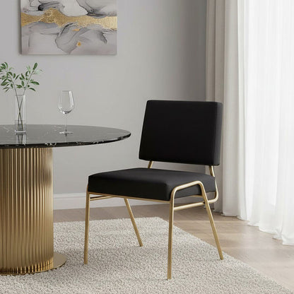 Black Linen Chair | Lexa