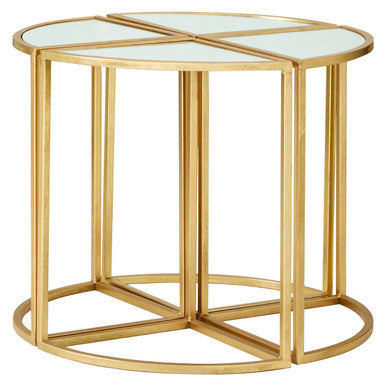 Farran Champagne Gold Set Of 5 Tables