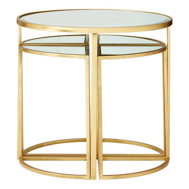 Farran Champagne Gold Set Of 5 Tables
