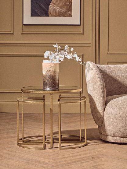 Farran Champagne Gold Set Of 5 Tables