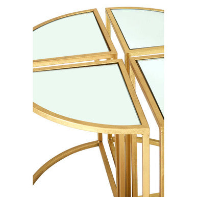 Farran Champagne Gold Set Of 5 Tables