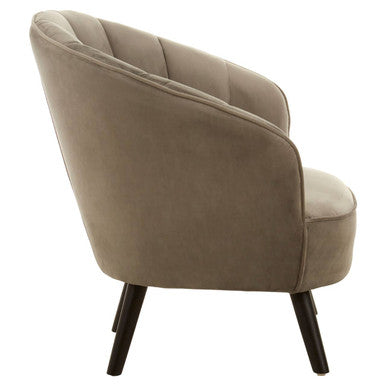 Regents Park Grey Velvet Curved Chair