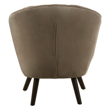 Regents Park Grey Velvet Curved Chair